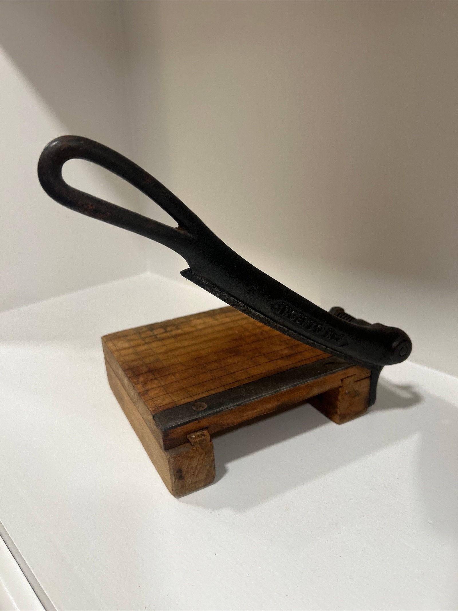 Vintage Wood Paper Cutter by Ingento No. 1 Etsy