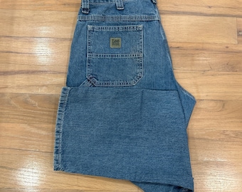 Men’s Vintage Y2K Lee Dungarees Carpenter Wide Jeans 34X30