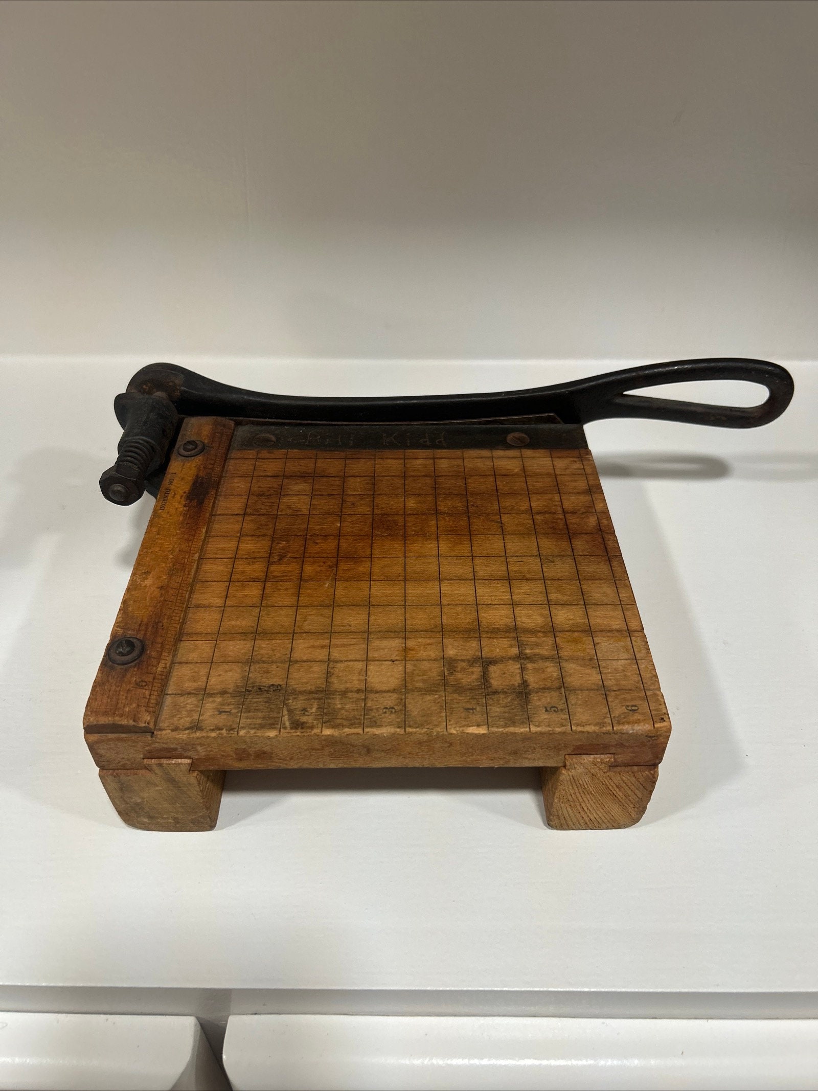 Vintage Wood Paper Cutter by Ingento No. 1 Etsy