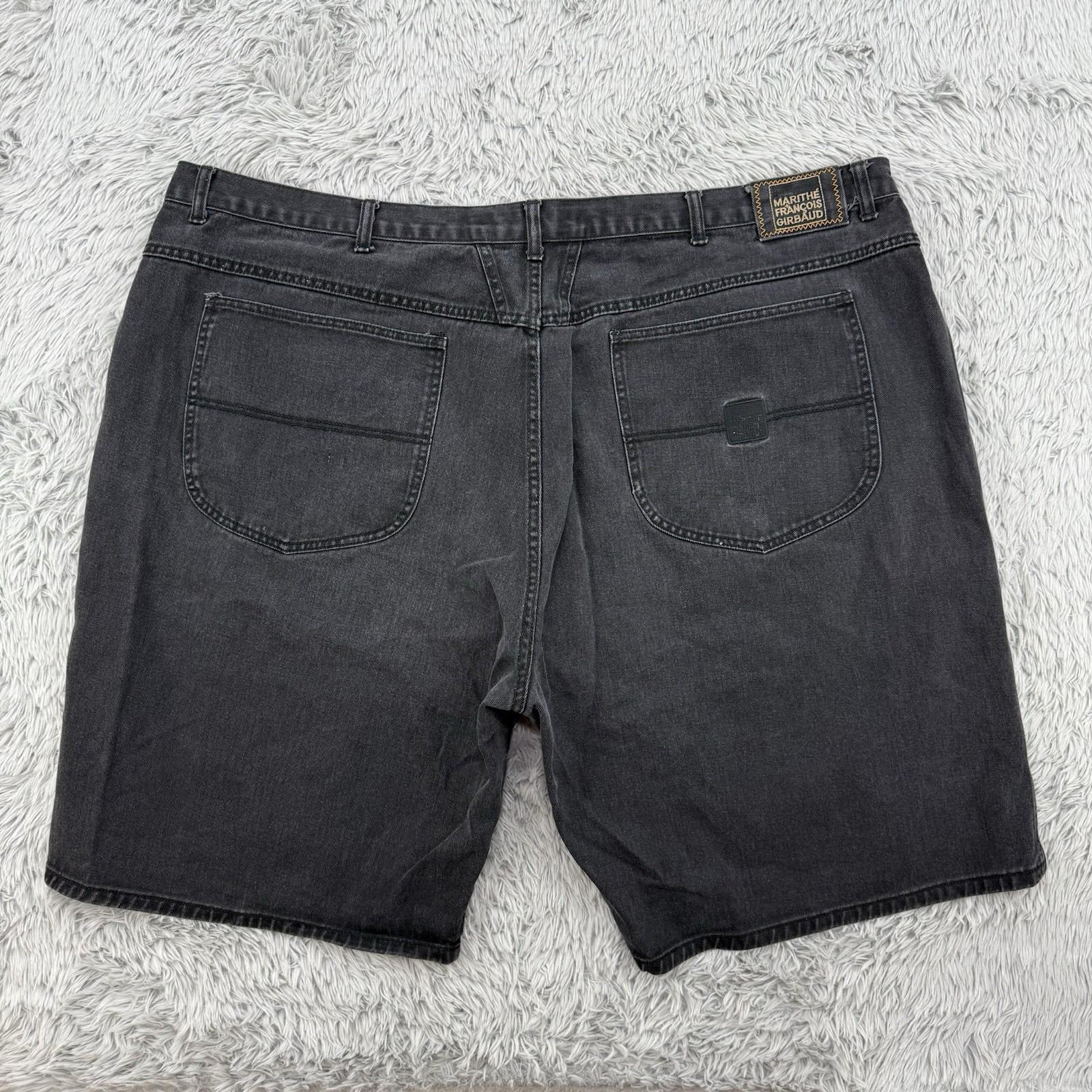 Marithe Francois Girbaud Jean Shorts Men's 54 Black VTG Y2K Baggy