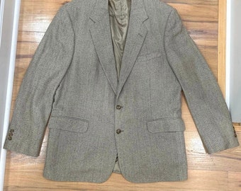 Men's VTG Norm Thompson Tweed Blazer Sport Coat 2 Button USA 44L