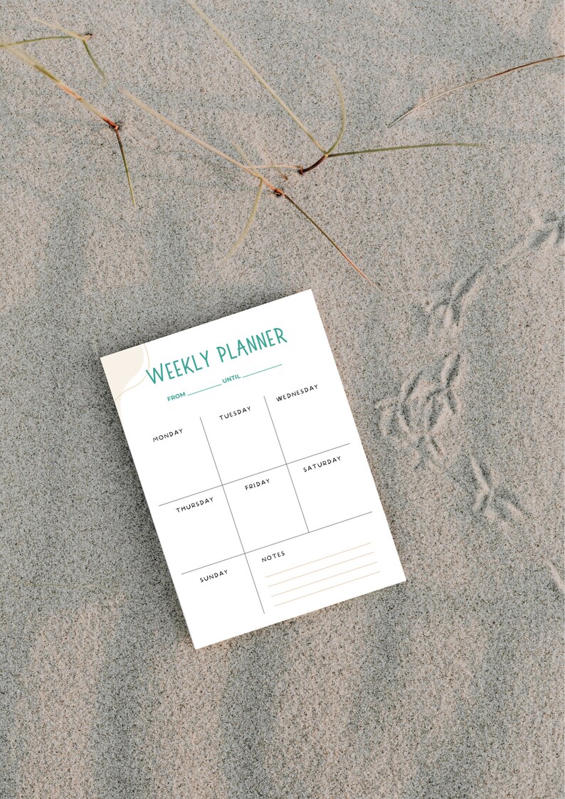 Weekly Heading Simple Weekly Planner, Editable Task Organizer, Clean Design Printable ...
