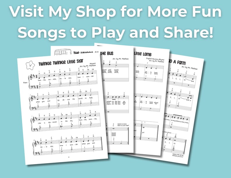 I'm A Little Teapot Intermediate Twohand Piano Music for Kids, Piano