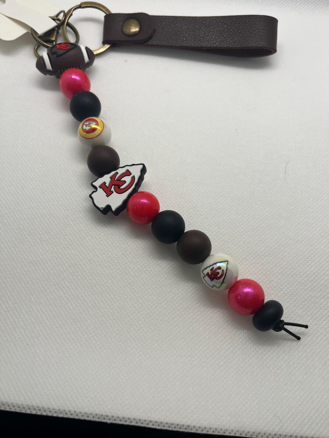 Kansas City Chiefs Beaded Keychain - Etsy
