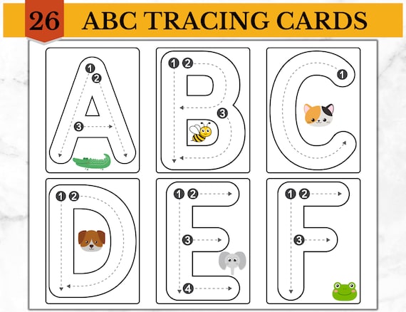 ABC Tracing, Alphabet, A-Z, Learn to Write, Handwriting, Finger