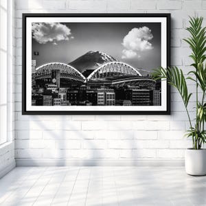 Lumen Field Print: Seattle Seahawks Stadium, Mount Rainier Art