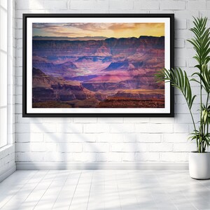 Grand Canyon Art Print, Colorado River Landscape Canvas, Nature Photography, Southwest Home Decor, Sunset Canyon Wall Art