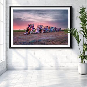 Cadillac Ranch Route 66 Print: Amarillo Texas Americana Wall Art