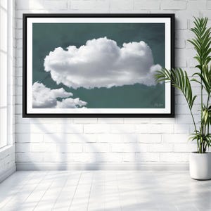 Cloud Wall Art Print: Serene Nature Photography, Minimalist Home Decor
