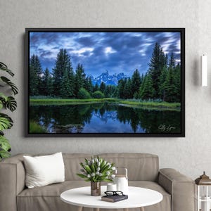 Grand Teton Twilight at Schwabacher Landing | National Park | Wyoming | Mountains | Sunrise | Sunset | Print | Canvas | Metal | Acrylic