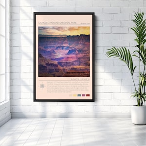 Grand Canyon Sunset Travel Poster: Colorado River Arizona Landscape Art
