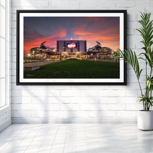 Denver Broncos Stadium Print, Mile High Sunset Wall Art, Empower Field Photo, Football Stadium Decor