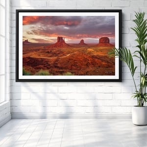 Monument Valley Print: Southwest Desert Landscape Art