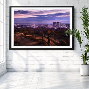 Boise Skyline Sunset Print, City of Trees Wall Art, Scenic Idaho Landscape Decor on Canvas, Paper, Metal, Acrylic