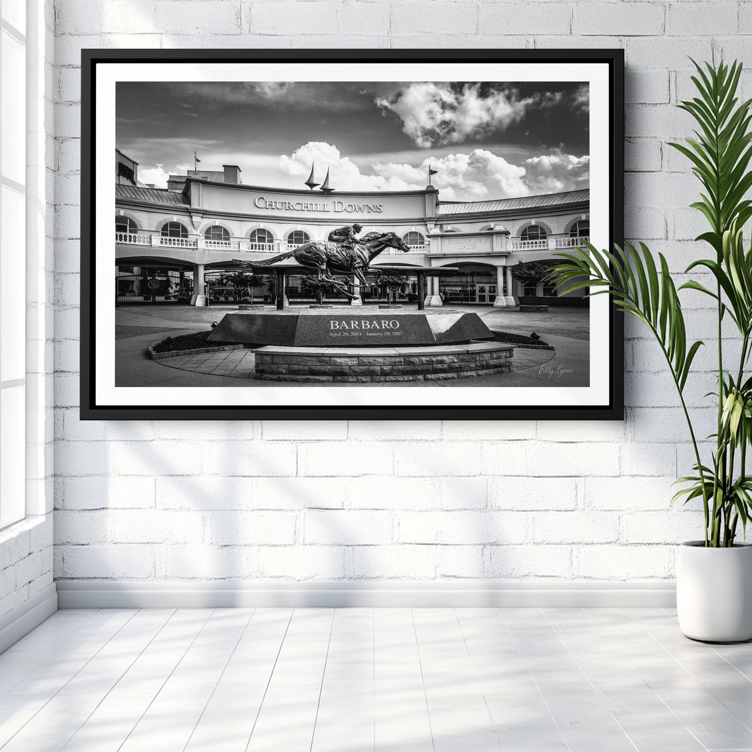 Churchill Downs Art: Barbaro Statue, Kentucky Derby Print