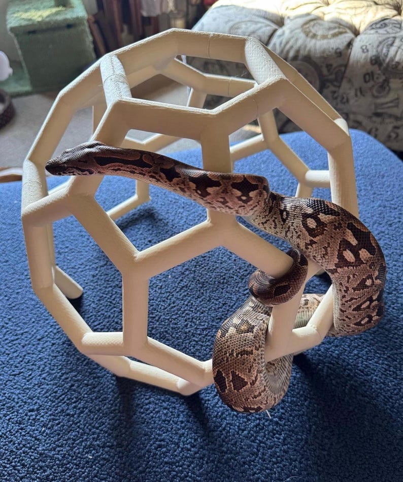 Python Playground EPIC Snake Climbing Enrichment, enriquecimiento para pitones bola adultas, gimnasio de jungla de serpientes grande imagen 3