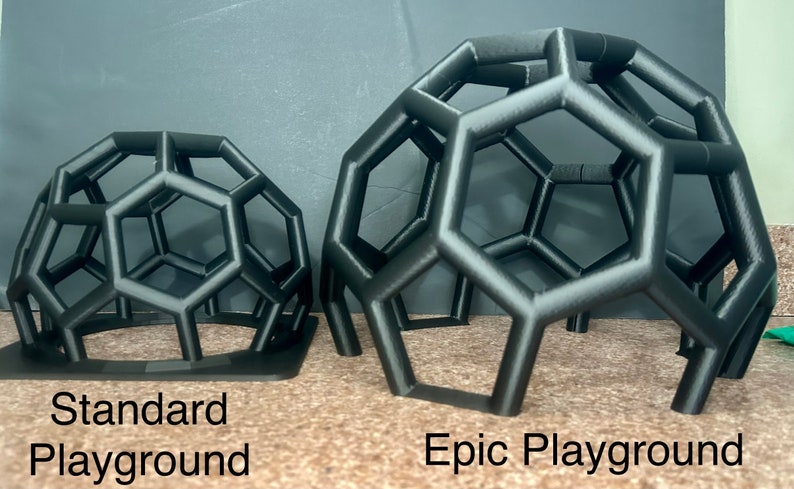 medium size python playground next to largest size python playground