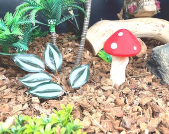 Mushroom Terrarium Reptile Enclosure Décor