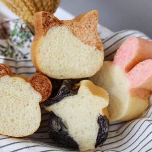 Fresh Japanese Milk Bread & Vegan : Cute shape of Bunny Kitty Bear and Cow