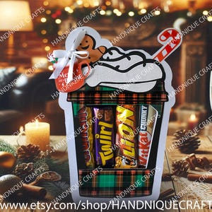 File SVG / FCM per la selezione di cioccolatini per adulti della tazza da caffè di Natale