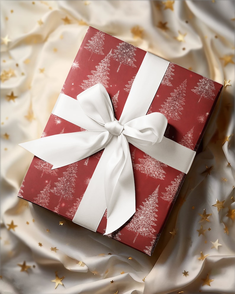 Christmas Tree Wrapping Paper, Christmas Gift Wrap, Wrapping Paper Roll