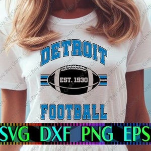 Detroit Football Design SVG DXF EPS Png Download, Printable, editable Vector, Ready for Laser cut,  sublimation, cricut, silhouette