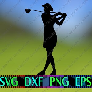 Golf Lady SVG DXF EPS Png Download, Printable, cuttable, editable Vector, Ready for cricut and silhouette | Clip Art | Design