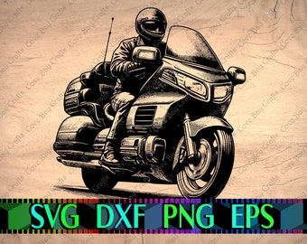 Goldwing SVG DXF EPS Png Download, Printable, editable Vector, Ready for Laser cut or sublimation | cricut | silhouette | Clip Art | Design