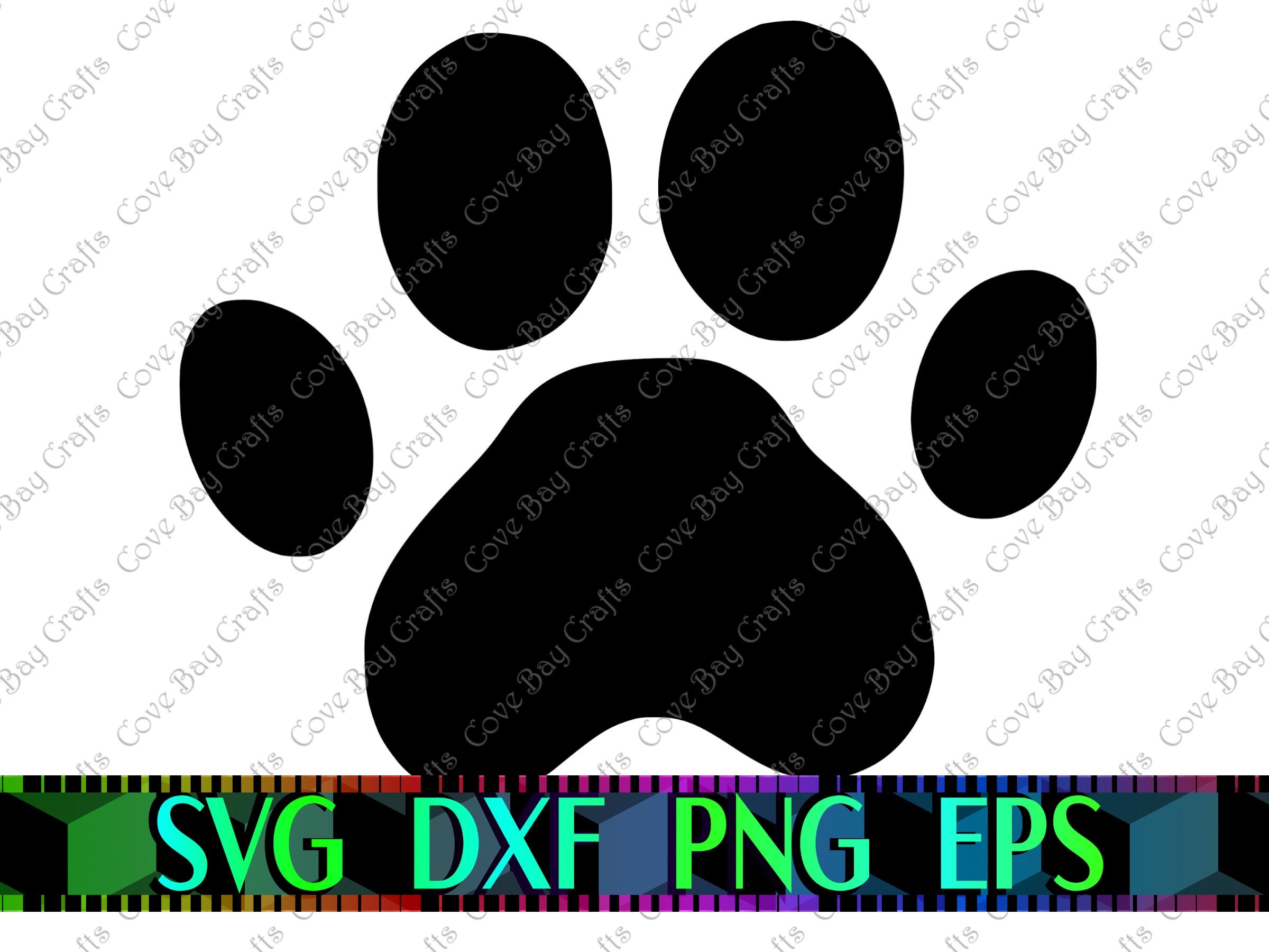 Dog Paw Print SVG DXF EPS Png Download, Printable, Cuttable, Editable ...
