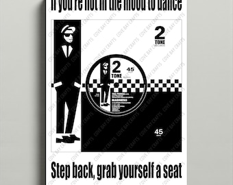 Ska 2 Tone Retro Vinyl Sticker Skinhead Specials Madness Laptop 2 Tone Montage E - Foto 10