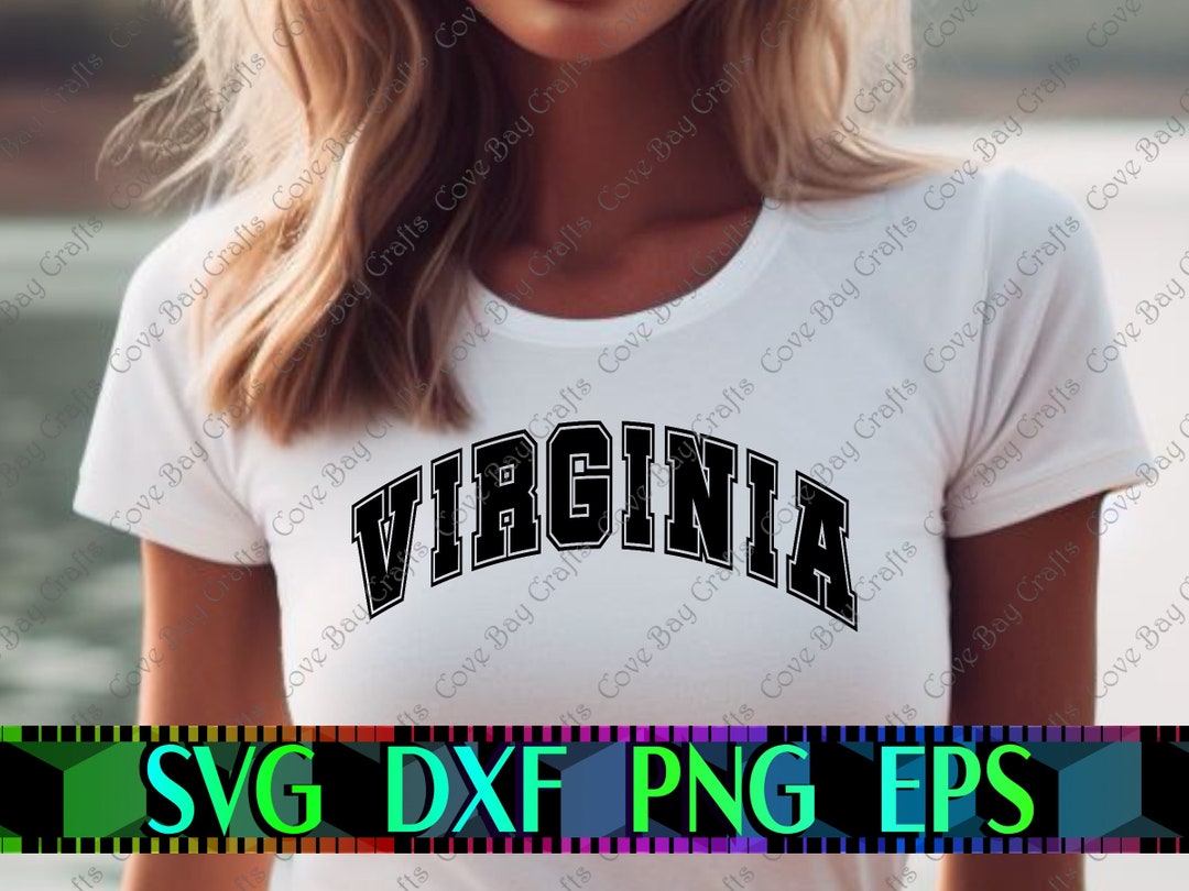 Virginia SVG DXF EPS Png Download, Printable, Cuttable, Editable Vector ...