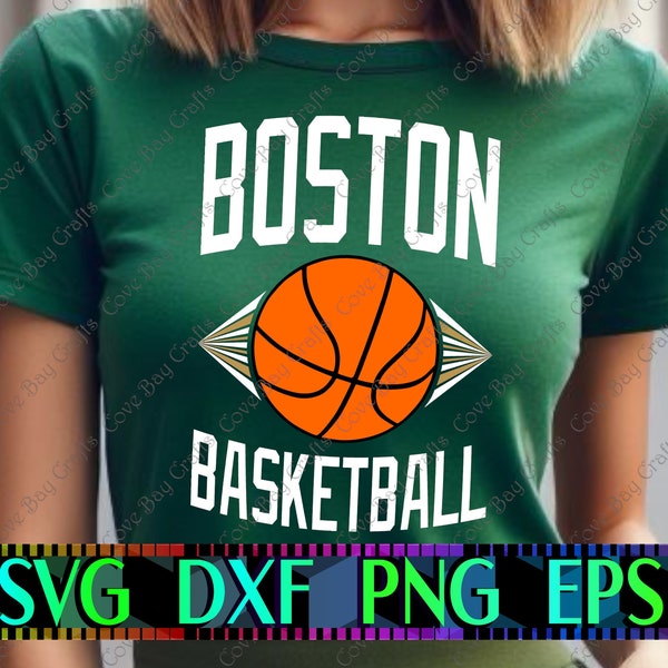 Boston Basketball SVG DXF EPS Png Printable, cuttable, editable Vector, Ready for cricut & silhouette, Sublimation, DtF DtG 4 Layers Celtics