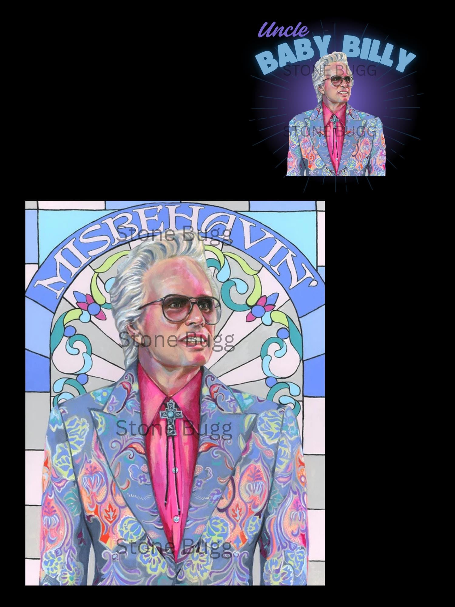Uncle Baby Billy Freeman Misbehavin Righteous Gemstones Digital download downloadable PNG sublimation print