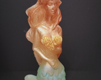 Iriserende 3D-zeemeermin / sirene - bijenwaskaars