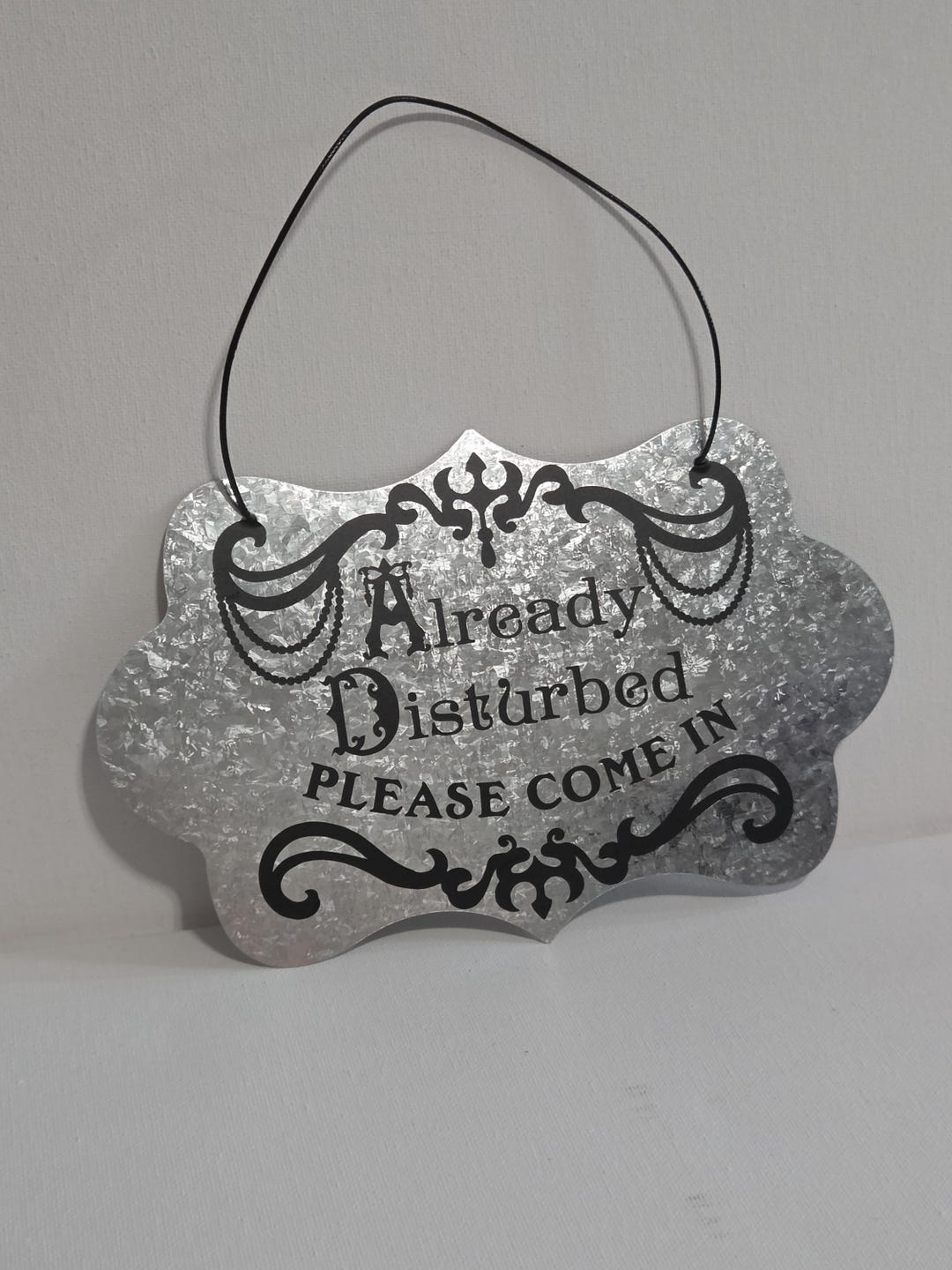 Already Disturbed - Gothic Aesthetic Metal Sign | Dark Gothic Wall or ...