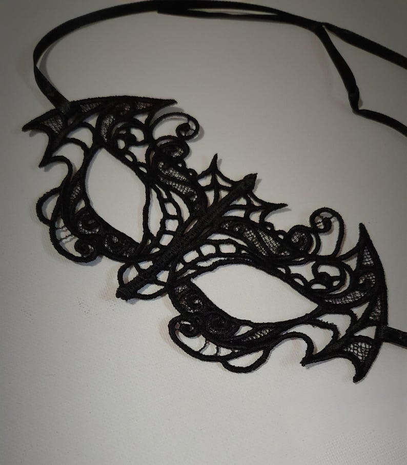 Bat Wing Lace Masquerade Mask - Etsy
