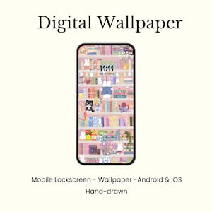 Miffy Bunny Phone Wallpaper: Minimalist Lock Screen (Digital Download) Book Lover's Dream