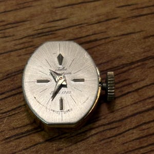 Vintage Jules Jurgenson JXJ Watch Co. 17 Jewel Watch Face Analogue Parts Repair