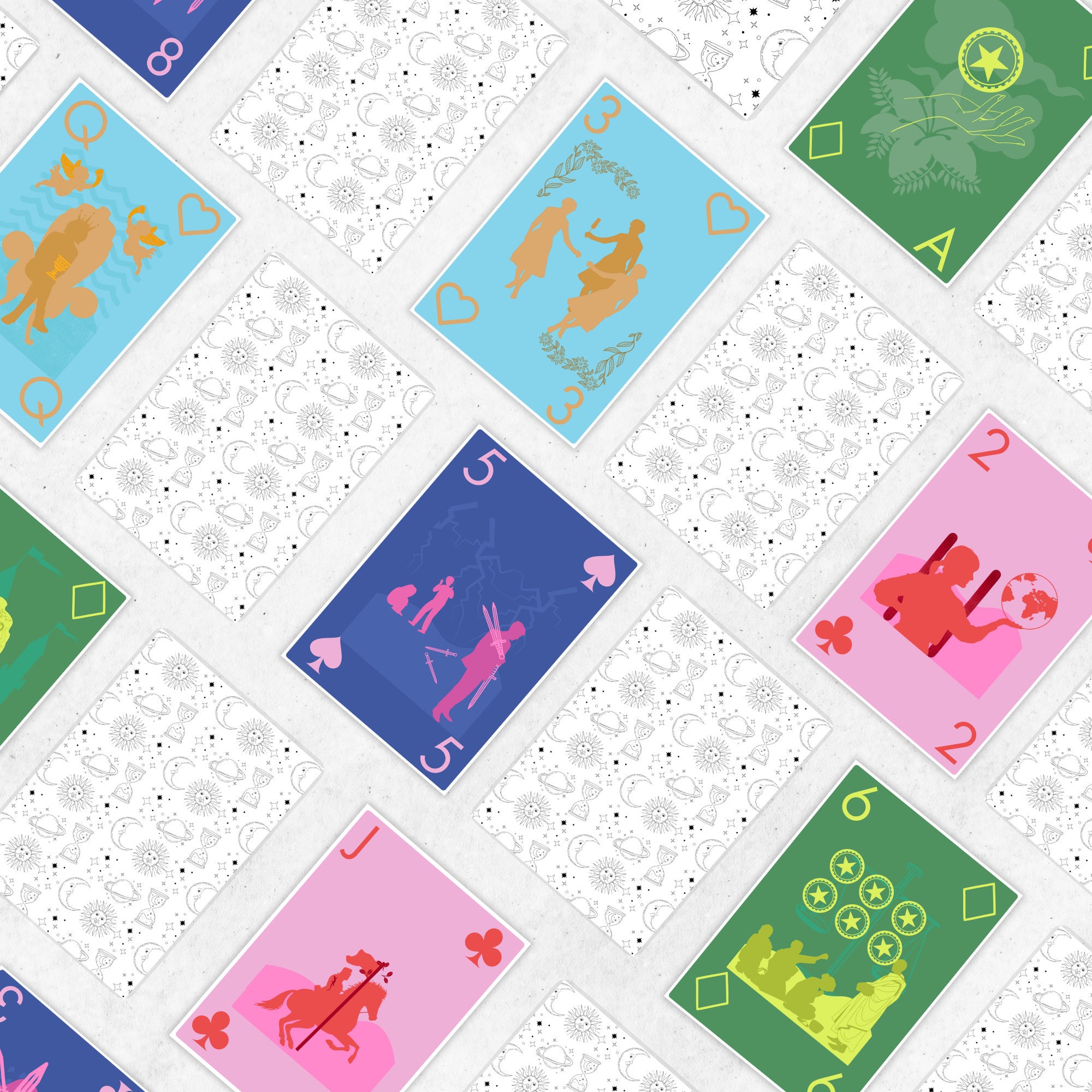 Printable Cartomancy Deck Cartomancy Cards Tarot Cards Tarot