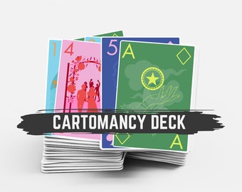 Printable Cartomancy Deck | Cartomancy Cards | Tarot Cards | Tarot Cartomancy | Illustrated Tarot Deck | Digital Tarot Deck | Tarot Reading