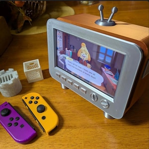 Switch Mini TV Docking Station with Charging Port, 3D Printed Extra Storage, Fully Customizable Gaming Organizer
