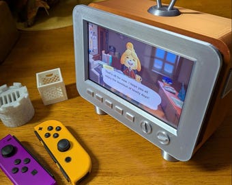 Switch Mini TV Docking Station with Charging Port, 3D Printed Extra Storage, Fully Customizable Gaming Organizer