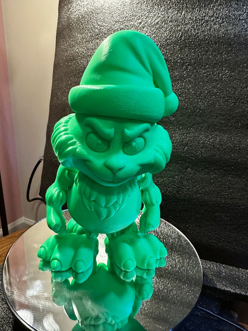 Flexi Grinch Posable Dr. Seuss 3D Printed Decoration Unique Home Decor Custom Gift Idea Holiday Grinch Collectibles Grinch Toys the Grinch image 4