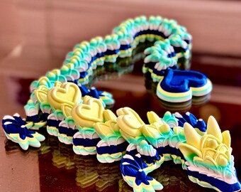 3D Printed Cookie Heart Dragon: Articulated Fidget Toy