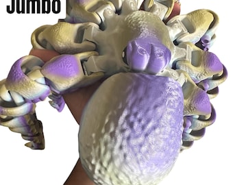 Large 3D Printed Flexable Octopus - Articulated Fidget Sensory & Stress Relief Tool - Desk Decor