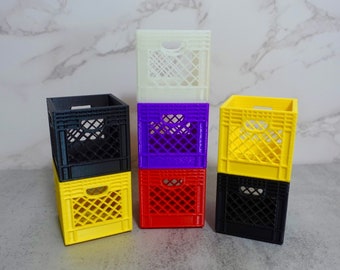 Mini Crate 3D Printed Storage Containers Home Organizer Desk Organizer Office Gift Stackable Free Shipping