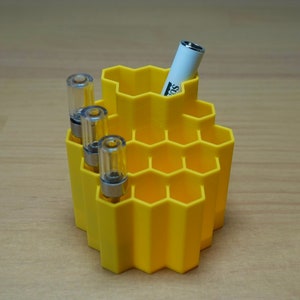 510 Cartridges Honeycomb Storage, Vaping Toolkit Caddy, 3D Printed Stylish Cart Container, Battery Holder