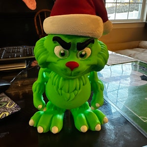 Flexi Grinch Posable Dr. Seuss 3D Printed Decoration Unique Home Decor Custom Gift Idea Holiday Grinch Collectibles Grinch Toys the Grinch image 2