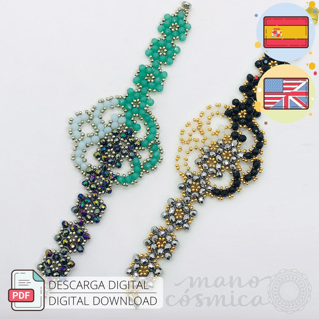 Beading Tutorial LACE BRACELET PDF D.I.Y. Step by Step With Text and ...