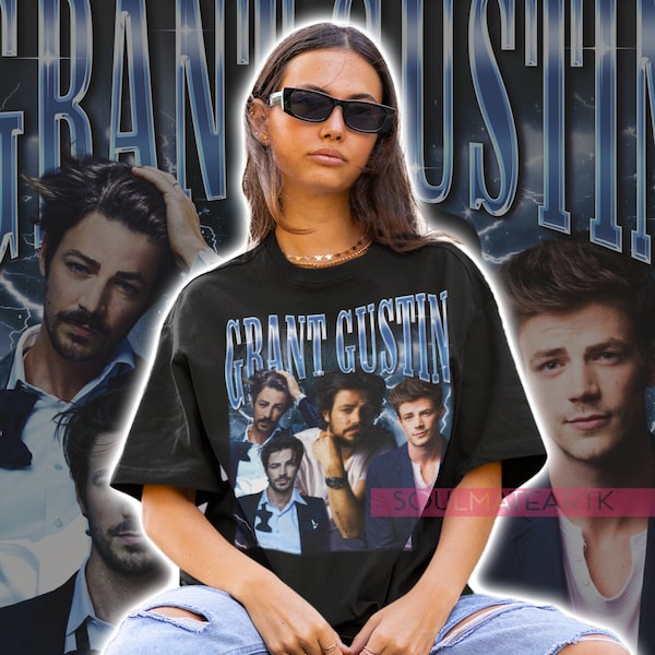 RETRO Grant Gustin Shirt, Vintage Grant Gustin Shirt, Grant Gustin Sweater, 90s Bootleg Tee